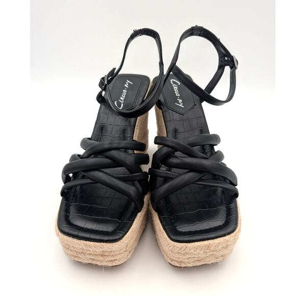 Circus NY Irene Strappy Espadrille Platform Wedge Sandals Women's Size US9.5M - Picture 2 of 11